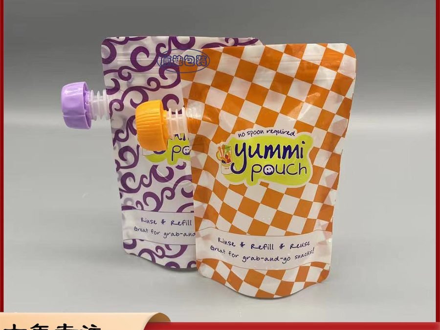 Custom Mushroom-Head Spouted Zipper Stand-Up Pouches for Kids' Juice and Jelly