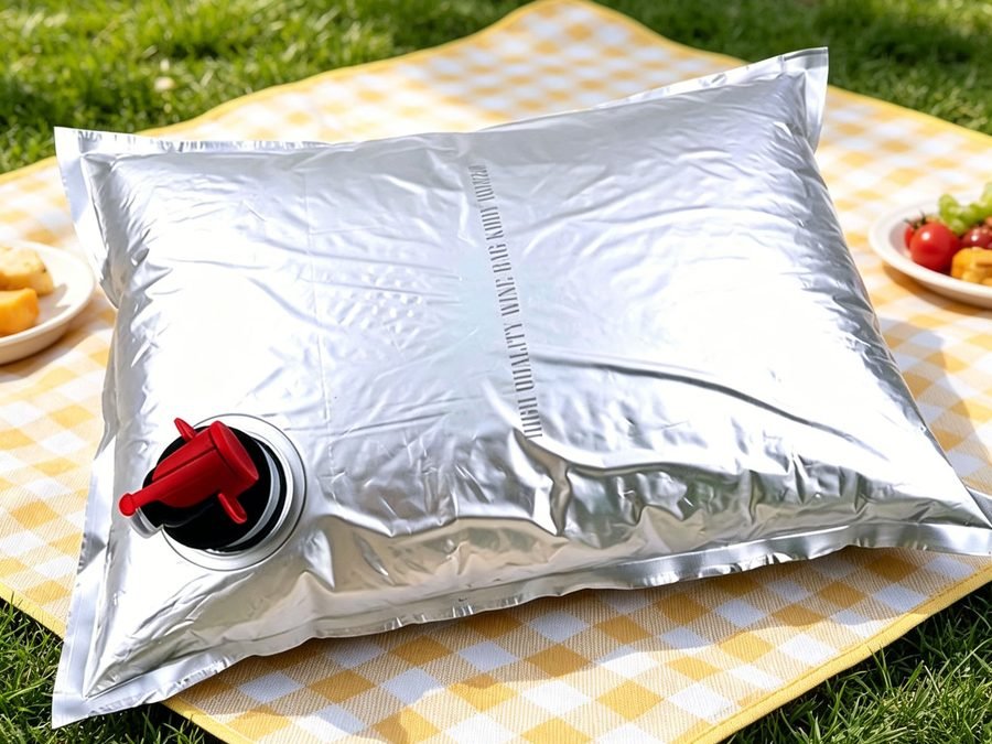 5L Heat-Resistant Aluminum Foil Double Stand-Up Pouch with Butterfly Valve for Juice & Syrup