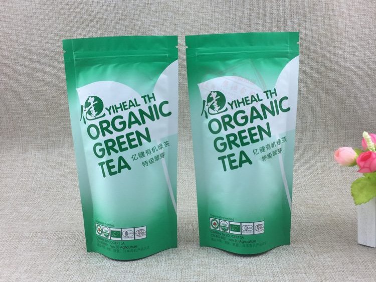 Matte Stand-Up Self-Seal Zipper Pouch for 600g Maojian Green Tea
