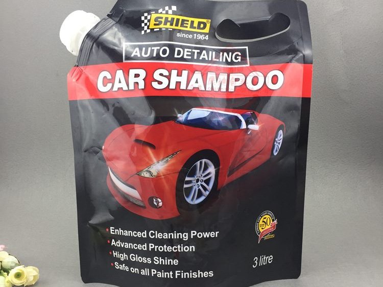 3kg Milk White PE Handled Liquid Packaging Bag for Car Wash Foam