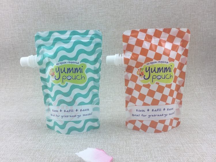 Kids Puree & Juice Zipper Spout Pouch with Apple-Shaped Safety Cap