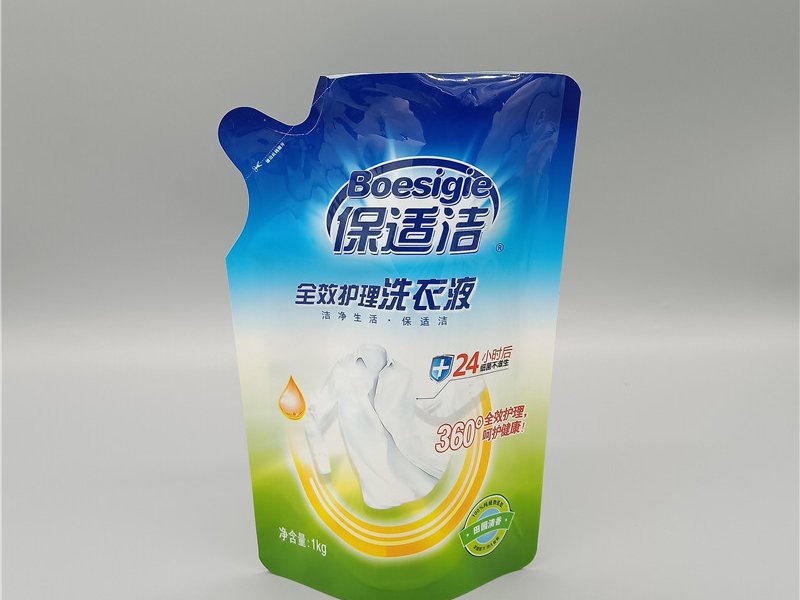 Self Standing Bag False Mouth Laundry Detergent False Mouth Stand Up Pouch