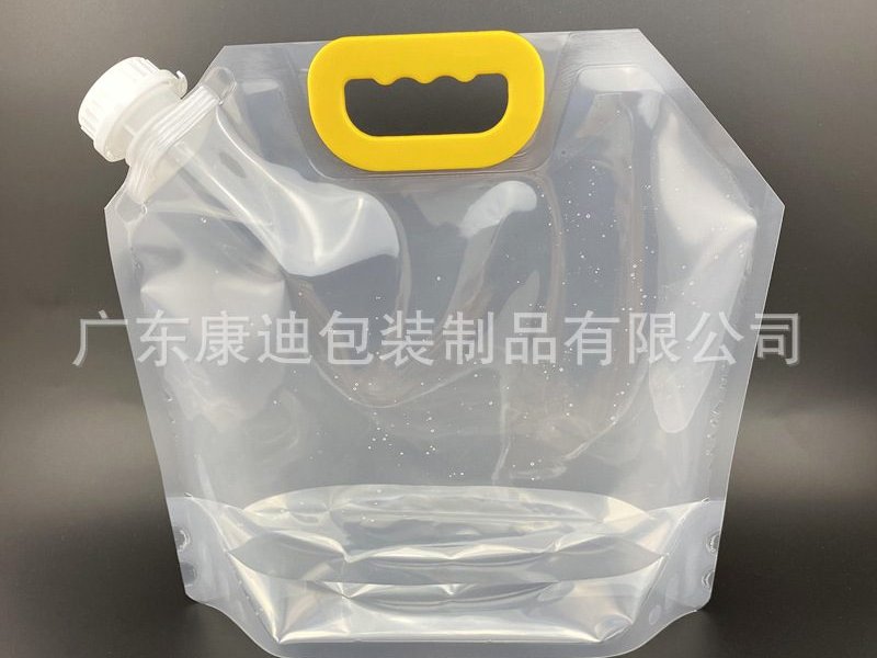 5L Clear Hand-Carry Liquid Packaging Pouch for Drinking Water and Sauces