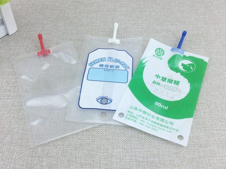兽用精液采集与输精液体包装袋 80-100ml 可印刷定制