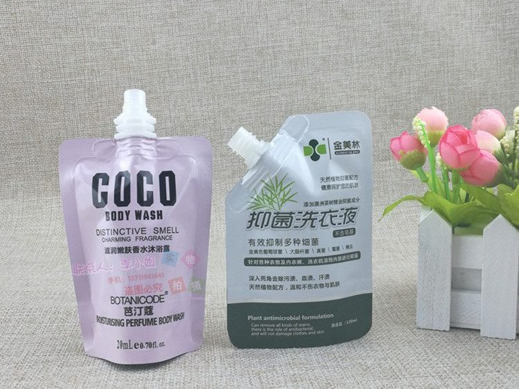 Small-Volume Stand-Up Spouted Pouches for Detergent and Hotel Toiletry Sample Packaging