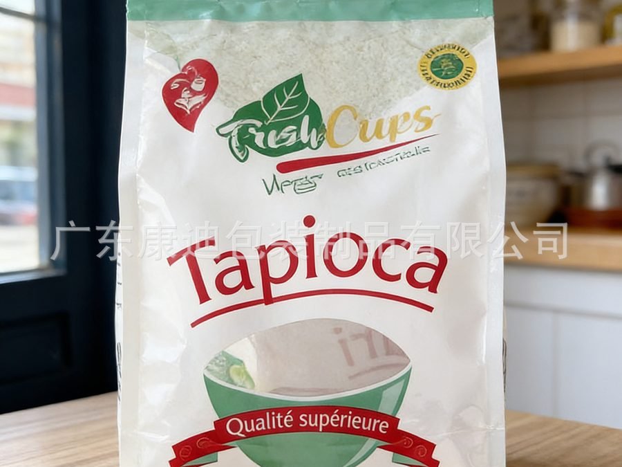 Custom Printed Three-Side Seal Zipper Pouch for 3kg Rice and Grains