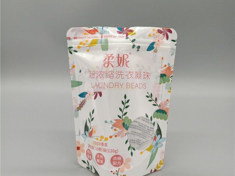 Self Standing Zipper Bag Laundry Beads Stand Up Zipper Pouch