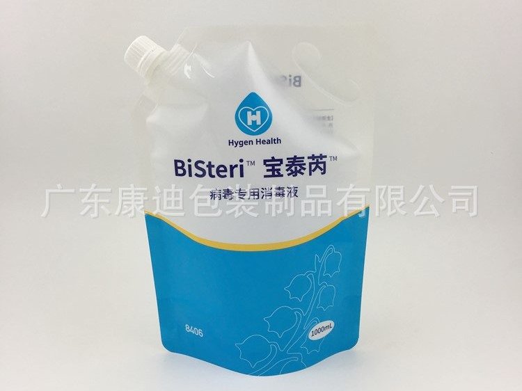1L Hand Sanitizer Refill Liquid Packaging Pouch with Dispenser Pump Spout